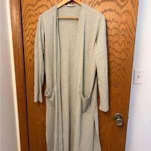 Carly Jean Los Angeles Light Gray Ribbed Top